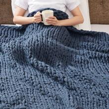 Handmade Throw - Indigo - View 3