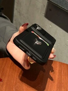 Valentines Y2K Sliding Plating Double Heart Frame Card Slot Phone Case Compatible With IPhone Waterproof Shockproof Anti-Fall Scratch Resistant