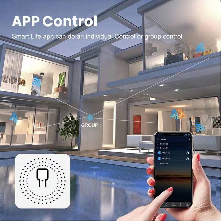 Cerhot Mini WiFi Wireless Switch Smart Switch, WiFi+RF433 Remote Control, TUYA App, Support Alexa  Home Smart Audio Voice Control, 16A Load, Wide Voltage 90-250V AC, Surfaced Mounted / Conceal Mounted, For Home Office Lighting  Small Appliances - Apricot - View 9