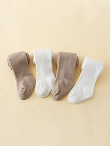 4入組嬰兒女童基礎打底褲,適合日常穿著 - 彩色 - 查看 6