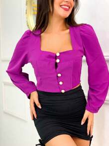 Women Tops - Màu Hoa hồng đỏ - Xem 1