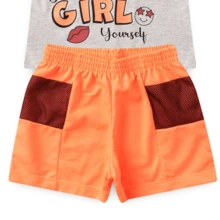 Conjunto Infantil Feminino Be Girl Yourself Verão Tam 4 ao 14 anos