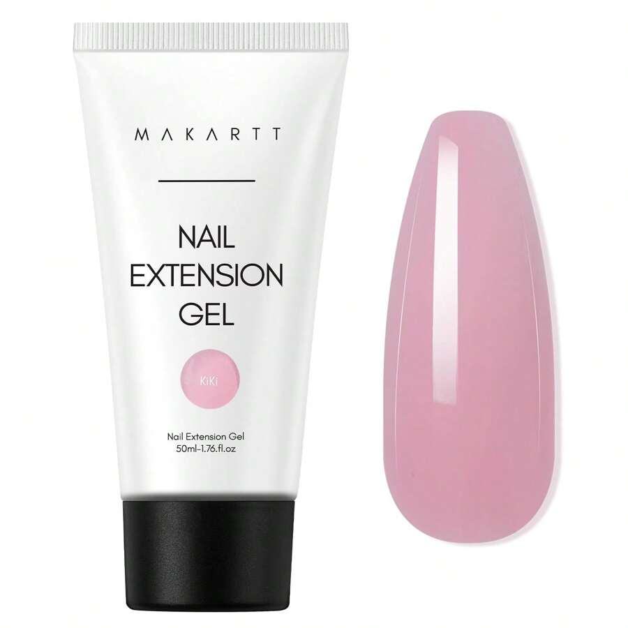 Makartt 50ML Pink Brown Poly Extension Nail Gel For Nails, Nail Strengthener Hard Gel Color Gel Multifunctional Long-Lasting And Easy To Use For DIY Salon Quality-KiKi - 粉色 - 查看 1