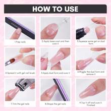Makartt 50ML Pink Brown Poly Extension Nail Gel For Nails, Nail Strengthener Hard Gel Color Gel Multifunctional Long-Lasting And Easy To Use For DIY Salon Quality-KiKi - 粉色 - 查看 9