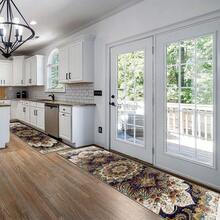 洗衣間地毯/長廊地毯踏步墊/廚房墊子,柔軟防滑可機洗的樓梯地毯踏步墊,適用於走廊/客廳/臥室/日光房/硬木地板 - 駝色 - 查看 7