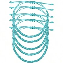 1pc Men's Lucky Weave Bracelet, Wholesale Men's Multi-item Bracelet Set, Daily Match, Valentine's Day Gift - Black - View 18