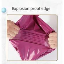 20pcs/ 30pcs/ 50pcs Solid Color Self-sealing Packaging Bags Suitable For Express Delivery And Various Occasions - Red Violet - View 7