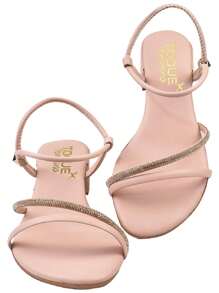 Women Heeled Sandals - Apricot - View 3