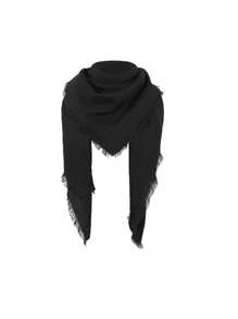 1條男女皆宜保暖冬季圍巾,柔軟厚實的黑色毯子圍巾,適用於女士和男士