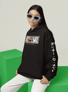 FLUXOGEEK Blusa Moletom Anime Piece Luffy Gear 5 Nika Joy Boy CANGURU 2026