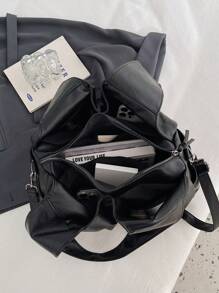 全新女士包 PU 皮革单肩斜挎包 复古休闲软皮大容量手提包