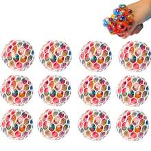 1pc Random Venting Grape Ball Stress Relief Toy, Tpr Soft Rubber Rebound Prank Pinch Ball, Mesh Bag Squeeze Ball Stress Toy - Multicolor - View 10