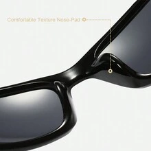 Kính thể thao đạp xe AIELBRO, Kính thể thao thời trang dành cho nam và nữ, Kính thể thao đi bộ đường dài ngoài trời, Câu cá, Đạp xe (Màu sắc: Gọng đen Tròng kính xám) - màu đen - Xem 5