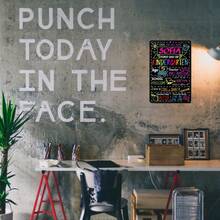 1入組"幼稚園的第一天"金屬鐵罐標誌裝飾畫,適用於家居廚房浴室臥室花園咖啡館酒吧戶外牆面復古藝術海報