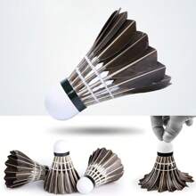 Chuyên nghiệp Cầu lông Đá cầu Đen Lông Ngỗng Cầu lông Đá cầu Tập huấn Thể thao Cầu lông Trái bóng - màu nâu - Xem 2