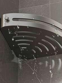 1 件塑料储物架，无需钻孔厨房、浴室卫生间壁挂式三角形储物架，厨房浴室整理和储物用品，浴室配件，厨房配件，整理用品