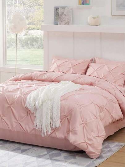  Bedsure Summer Vacation Bedding Set (Holiday Essentials), 5/7 Pieces Comforter Set, Pintuck Bedding Sets For All Season, High-Quality Polyester Microfiber Summer Bedding Set, Bed In A Bag With Flat Sheet And Fitted Sheet, Pillowcases & Shams, Twin XL Cooling Comforter Set, Soft Bedding Set Gift For Graduation/Vacation/Birthday Decoration/Back To School, For Room Decor, Home Decor, Bedroom Decor, Dorm Decor, Father's Day Gift