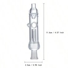 Portable Mini Recycler Filter With 10mm Quartz Banger And Silicone Carry Bag - Red and White - View 2