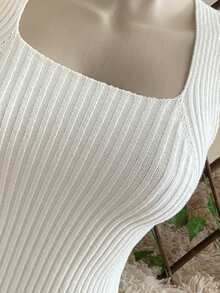 Women Knit Tops - trắng - Xem 3