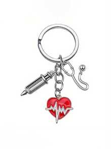 男士追夢鑰匙扣,男女友送護士鑰匙圈 - 紅色 - 查看 1