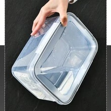 1pc Kitchen Food Storage Box With Lid For Fruits & Vegetables, Plastic Drainage, Refrigerator Freezer Organizer Container - White - View 9