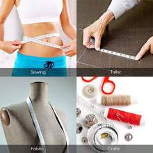 5入組150cm卷尺工具、裁縫專用卷尺、柔軟平滑的裁縫尺、隨機颜色 - 彩色 - 查看 6