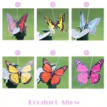 1pc Solar-powered (or Battery-powered) Butterfly Realistic Simulation Butterflies, For Gardens, Flower Pots And Lawn Decor