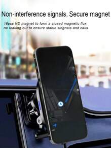 D8 15w磁性汽車無線充電器及支架，適用於支援Apple磁吸手機的設備 - 黑色 - 查看 9