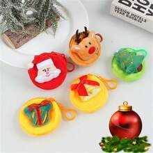 1 Piece Coin Wallet Santa Claus Tree Pendant Portable Storage Key Bag Holiday Gift Purse Decorations Decoration Accessories Accessories - Multicolor - View 1