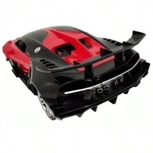 Coche Control Remoto Deportivo Juguete Escala 1:16 Luces Led Auto Automovil Carro Automovilismo Bugatti - Rojo - Ver 3