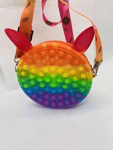 Bolsa de pop it con diseño de orejas de gato - Rojo - Ver 2