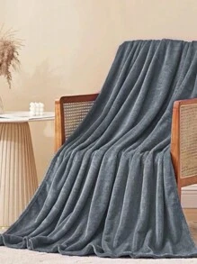 Frazada Individual Cobija Ligera Lisa Y Suave - Gris - Ver 1