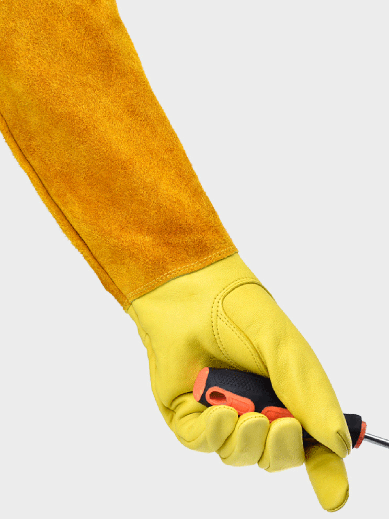 Hoa hồng Cắt tỉa & Gai Da bò Găng tay làm vườn Đối với Rau Trồng , Cắm Hoa , Cắt tỉa - Màu vàng - Xem 3