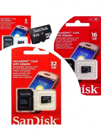 Cartão De Memória Sandisk SD A1 64GB 32GB 16GB 8GB Microsd