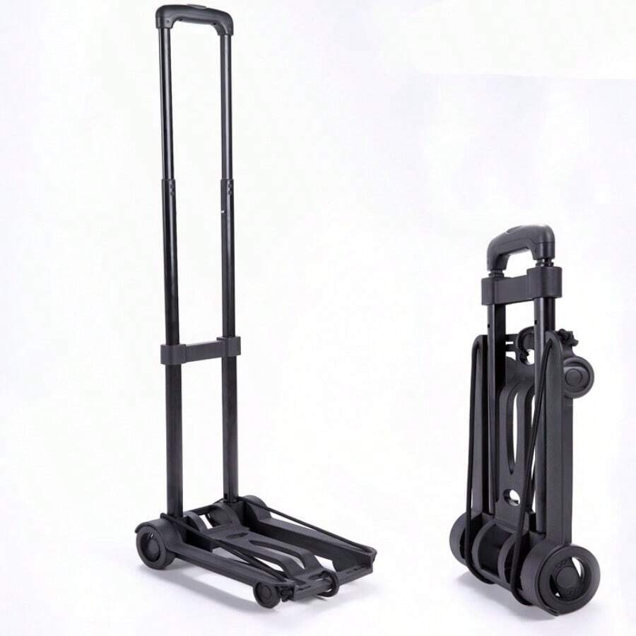 Foldable Portable Luggage Cart With Handle, Trolley, Shopping Cart