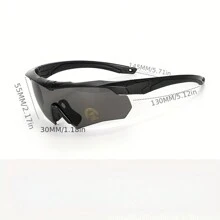 Resin Military Enthusiast CS Glasses, Shooting Goggles, Windproof Sand Outdoor Sports Windproof Goggles Shooting Glasses - 3 Color Polycarbonate Replacement Lens Multi Selection - Black - View 7