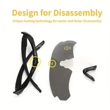 Resin Military Enthusiast CS Glasses, Shooting Goggles, Windproof Sand Outdoor Sports Windproof Goggles Shooting Glasses - 3 Color Polycarbonate Replacement Lens Multi Selection - Black - View 5