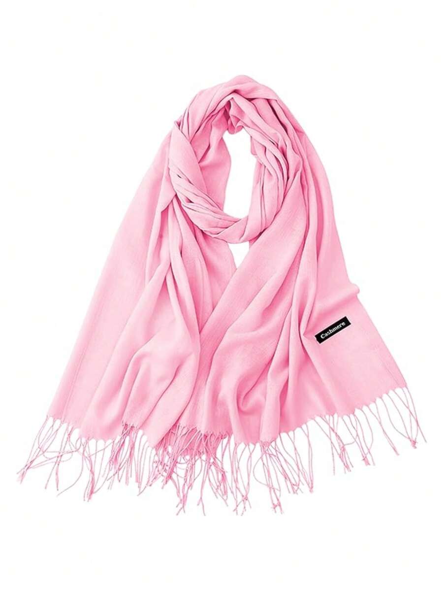 Bluelander Thick Winter Pashmina With Tassels, Windproof, And Fully Adjustable - Pink - View 1