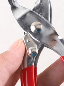 1套五爪扣安裝工具包,無需縫紉按扣手動壓製工具,按扣,隱形扣 - 紅色 - 查看 5