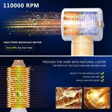 UKLISS 7-in-1 Brushless High Speed Motor Multi-functional Hot Air Comb Hair Dryer Straight & Curly Hair Styler