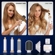 UKLISS 7-in-1 Brushless High Speed Motor Multi-functional Hot Air Comb Hair Dryer Straight & Curly Hair Styler