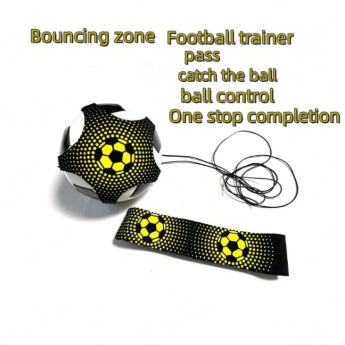 足球彈跳訓練帶控球練習,足球彈跳與反彈練習,足球反彈設備訓練帶