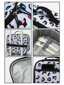 Portable Bag For Kids/Boys/Girls - Fashionable Casual, Keeps Food Fresh All Day - White - View 6