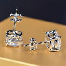 1 paire de boucles d'oreilles rondes simples et élégantes avec strass, convient pour les femmes, les festivals, les banquets, les fêtes, les cadeaux de mariage