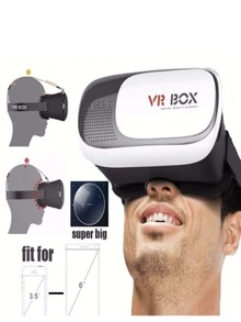 Óculos De Realidade Virtual VR Box 3D + Controle Cardboard 3 Bluetooth Para Celular Original Envio Imediato - Branco - Visão 6
