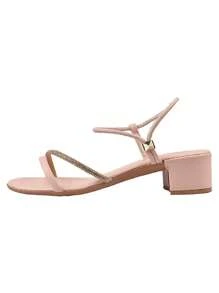 Women Heeled Sandals - Apricot - View 2