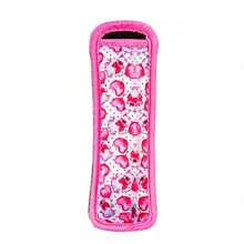 件冰棒架袋，優格管用 Ice Pop 套 Ice Pop 氯丁橡膠絕緣套，冰箱冰棒架套果汁棒，可重複使用可清洗冰棒架 - 粉紅心 - 查看 2