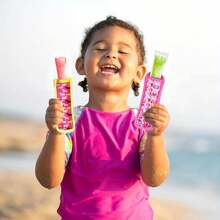 件冰棒架袋，優格管用 Ice Pop 套 Ice Pop 氯丁橡膠絕緣套，冰箱冰棒架套果汁棒，可重複使用可清洗冰棒架 - 粉紅心 - 查看 3