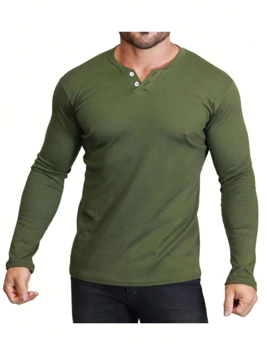 Men T-Shirts - xanh quân đội - Xem 1