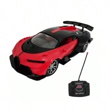 Coche Control Remoto Deportivo Juguete Escala 1:16 Luces Led Auto Automovil Carro Automovilismo Bugatti - Rojo - Ver 1
